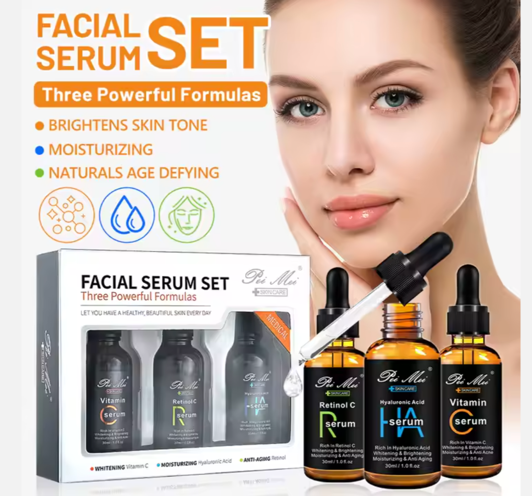Eternal Beauty: The Ultimate 3-in-1 Facial Serum Set