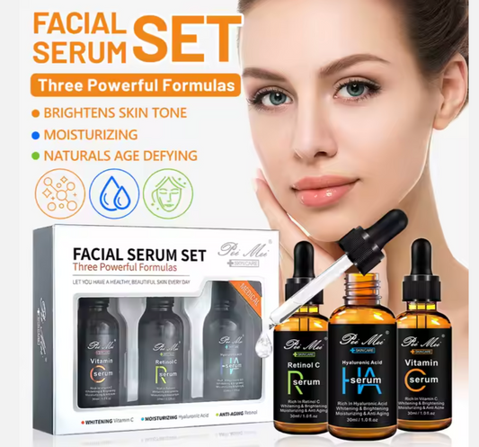 Eternal Beauty: The Ultimate 3-in-1 Facial Serum Set